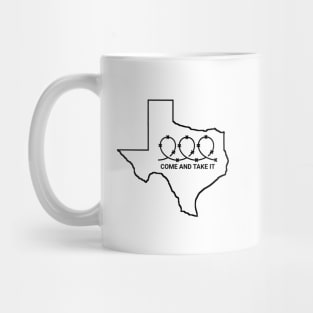 Texas Border Razor Wire Come Take It Mug